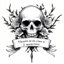 frases "memento mori" tattoo design idea