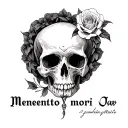 frases "memento mori" tattoo design idea