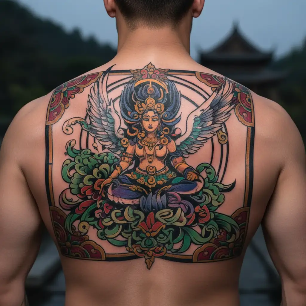 Bali and Garuda tattoo design idea