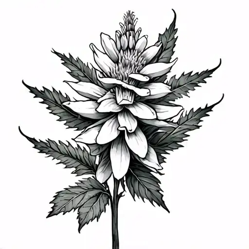 hyssop for each finger tattoo design idea