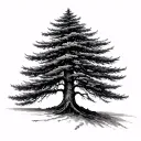 Douglas Fir Tree tattoo design idea