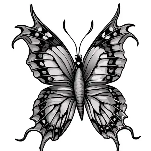 butterfly with the name Seed hidden in design tattoo design idea