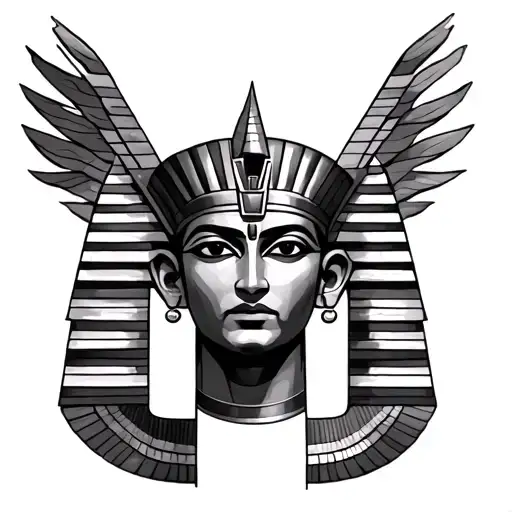 Sun god ra egyptian god tattoo design idea