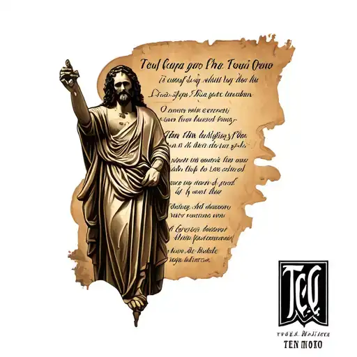 Ten Commandments tattoo design idea
