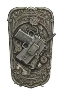 royal flush surround by knight holding a glock tattoo design idea