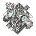 maturity, perception, logic, rational, exposure, ambivert , boxing, gamer tattoo design idea