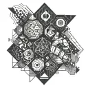 maturity, perception, logic, rational, exposure, ambivert , boxing, gamer tattoo design idea