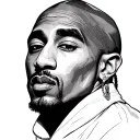 2pac tupac shakur tattoo design idea