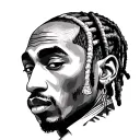 2pac tupac shakur tattoo design idea