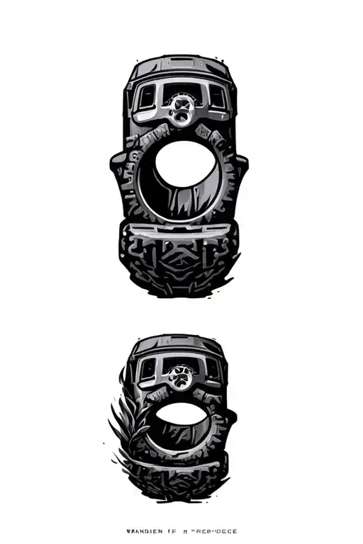 Jeep Wrangler ring finger tattoo design idea