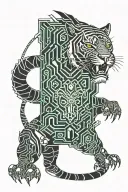 Pectoral Tiger Inspired tattoo design idea