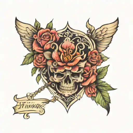 honor loved one and give strength   tattoo design idea