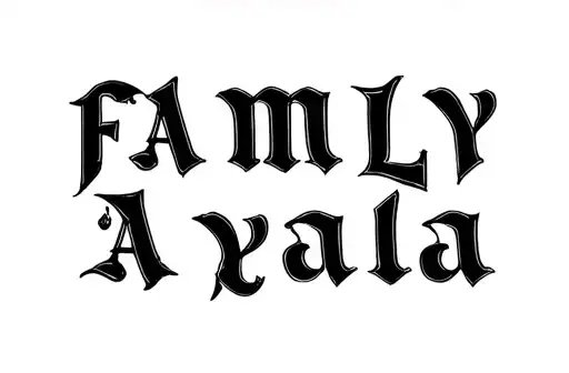 "Family 
Ayala " tattoo design idea