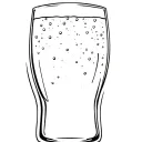 half full pale ale beer glass tattoo design idea