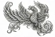 phoenix rising from ashes tattoo design idea