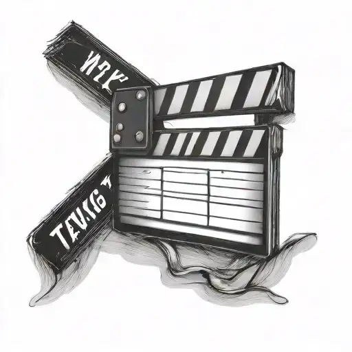 clapperboard take 3 tattoo design idea