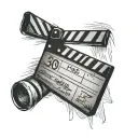 clapperboard take 3 tattoo design idea