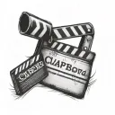 clapperboard take 3 tattoo design idea