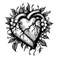 heart m and r tattoo design idea