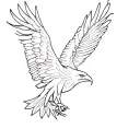 Eagle bright fall leaves tattoo design idea