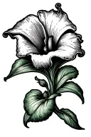 swirls and calla lily  tattoo design idea