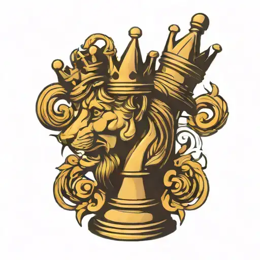 king chess piece tattoo design idea