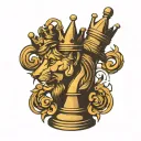 king chess piece tattoo design idea