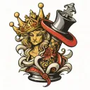 king chess piece tattoo design idea