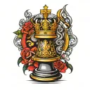 king chess piece tattoo design idea