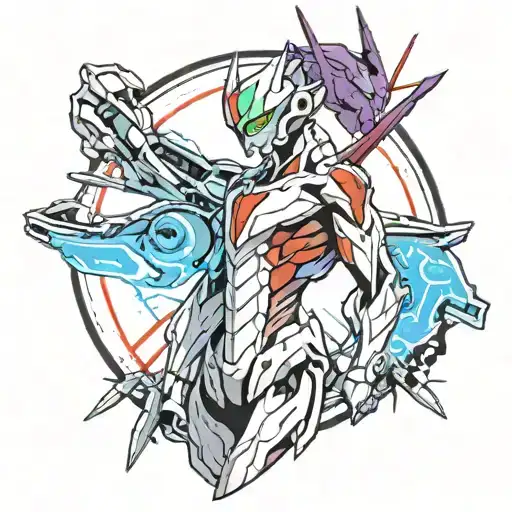 neon genesis evangelion tattoo design idea