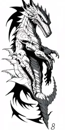 kaiju no. 8 tattoo design idea