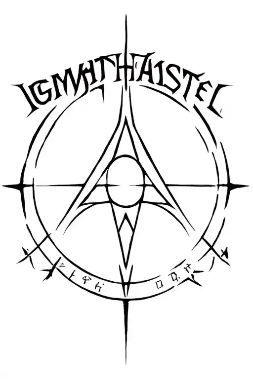 "IGMPTHTASTEL" sigil summoning souls tattoo design idea