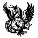 usmc eagle globe and anchor tribal tattoo design idea