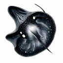 stingray and galaxy tattoo design idea
