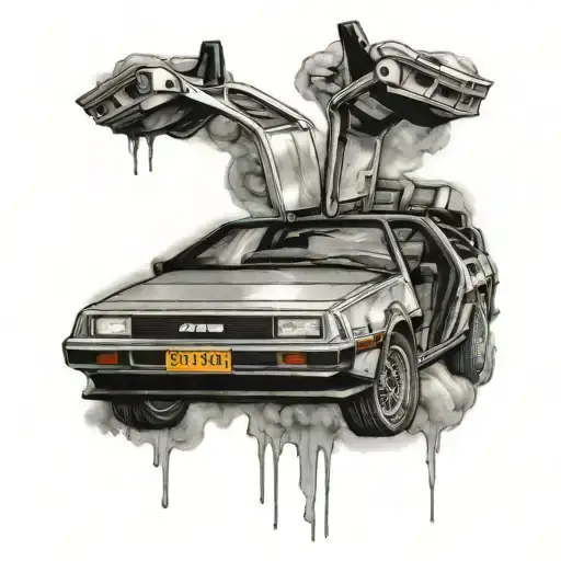 Delorean tattoo design idea