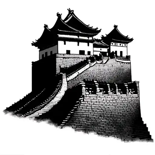 Great Wall Of China tattoo design idea