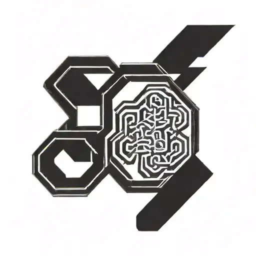 right forearm, celtic knot style honeycomb shaped style with space inside each hexagon for logos/emblems.  tattoo design idea