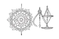 Aquarius and Libra Mandala tattoo design idea