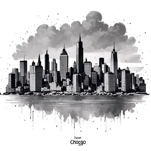 Chicago Skyline tattoo design idea
