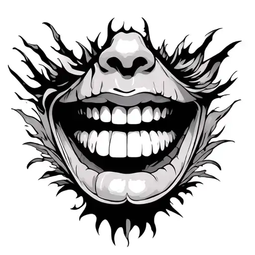 Throat tattoo design idea