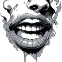 Throat tattoo design idea