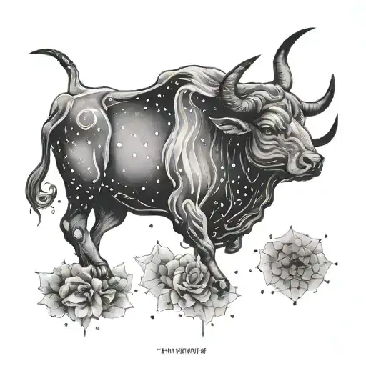 Taurus Constellation tattoo design idea