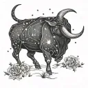 Taurus Constellation tattoo design idea