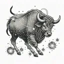 Taurus Constellation tattoo design idea