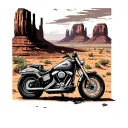 trip, Harley Davidson, monument Valley, america, motorcycle, tattoo design idea