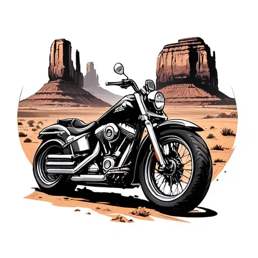 trip, Harley Davidson, monument Valley, america, motorcycle, tattoo design idea