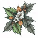 Leaves falling tattoo design idea