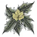 Leaves falling tattoo design idea