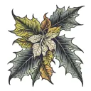 Leaves falling tattoo design idea