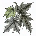 Leaves falling tattoo design idea